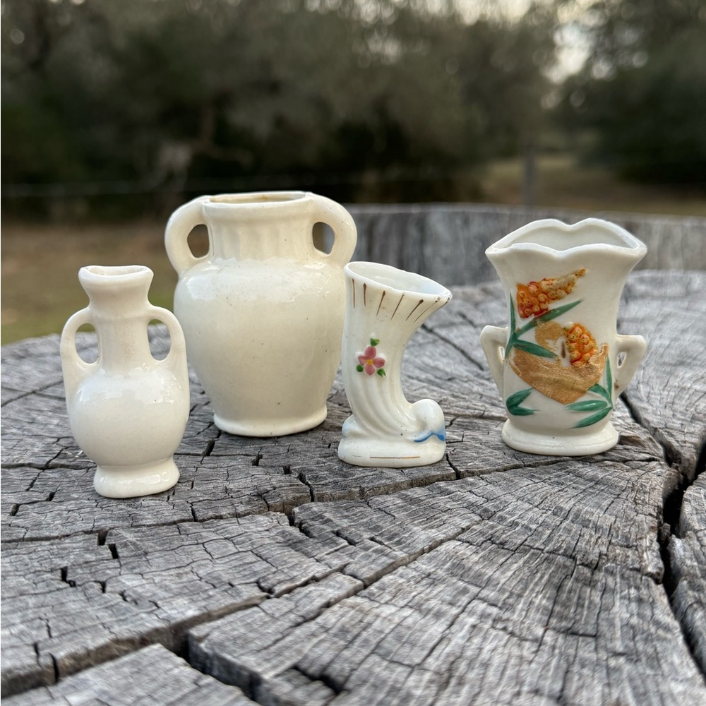 Set of Vintage Miniature Ceramic Vases